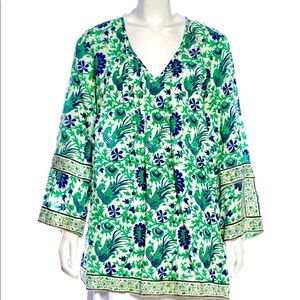 CALYPSO St. Barth Linen Long Sleeve Tunic NWOT